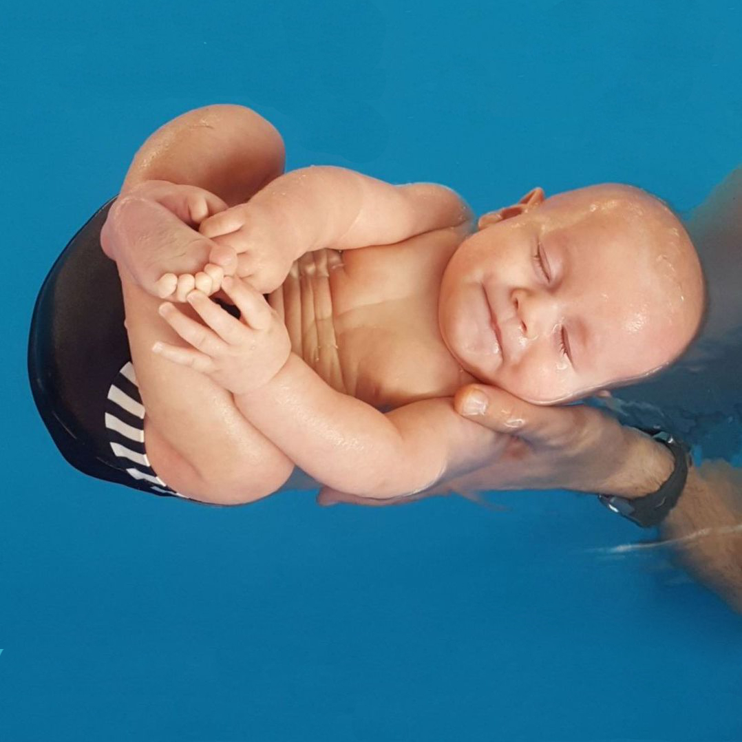 Baby swimming